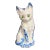 Vintage Hand-Painted Delft Ceramic Cat Figurine For Sale