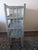 Vintage Rustic Farmhouse Painted Rolling Shelf For Sale - Image 4 of 8