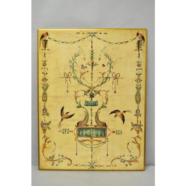 Vintage Ballard Design Neoclassical English Adams Style Printed Wall Art Picture For Sale - Image 14 of 14
