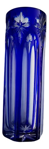 Hand Blown Royal Blue Bohemian Vase, 1920s