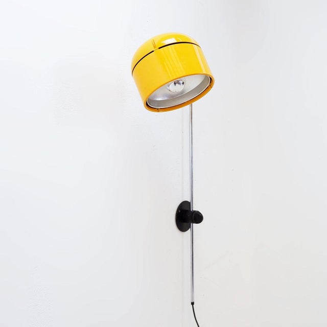 Space Age Yellow Wall Lamp by Arnold Berges for Staff Germany, 1970s For Sale - Image 5 of 17