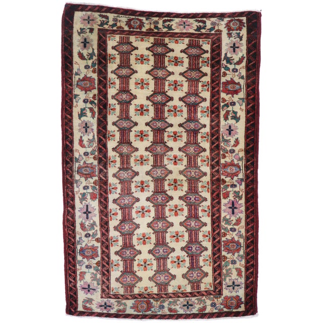 Vintage Persian Turkaman Rug - 03'08 X 05'08 For Sale - Image 9 of 9