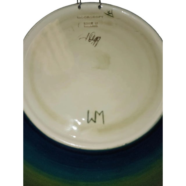 1970s Signed Large Moorcroft Anemone Plate For Sale - Image 4 of 6