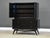 Mid-Century Modern 1960s Ebonized Black Lacquer Tall Mid Century Dresser For Sale - Image 3 of 10