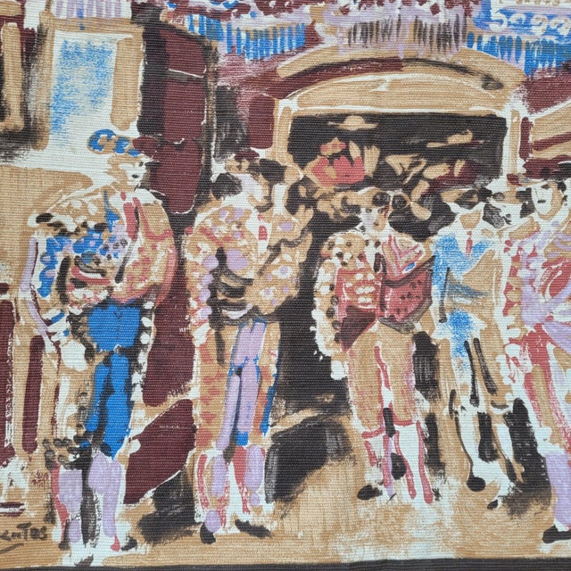 Tapestry with Bullfighting Tend Print by Julián Grau Santos, Spain, 20th Century For Sale - Image 10 of 18