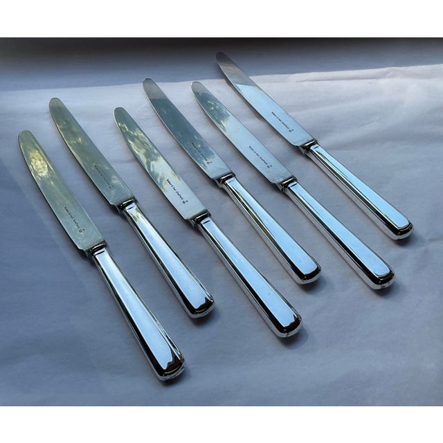 Silver New 1960s a Cased Set of 12 Silver Dinner Knife, Leighton by Walker & Hall For Sale - Image 8 of 17