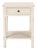 Tate 1 Drawer Accent Table in Distressed / White For Sale