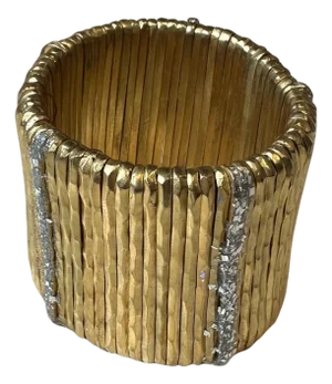 Vintage Giora Gold Cuff Stretch Bracelet