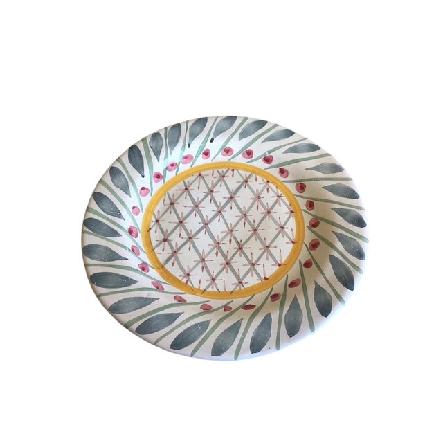 Mackenzie Childs Vintage MacKenzie Childs Madison Hand Painted Pottery Dinner Plates - Set of 3 For Sale - Image 4 of 9