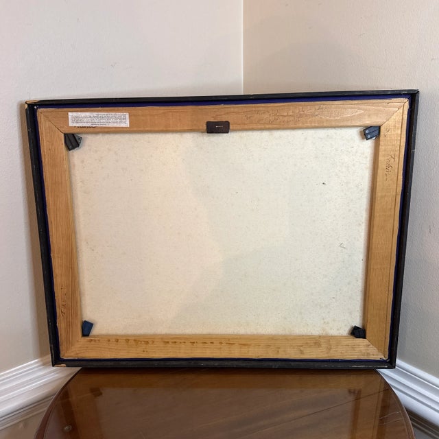 1970s Vintage Colorful Portrait Expressionist Painting by Amy ~Framed For Sale - Image 9 of 11