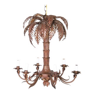 Metal Palm Tree Chandelier For Sale