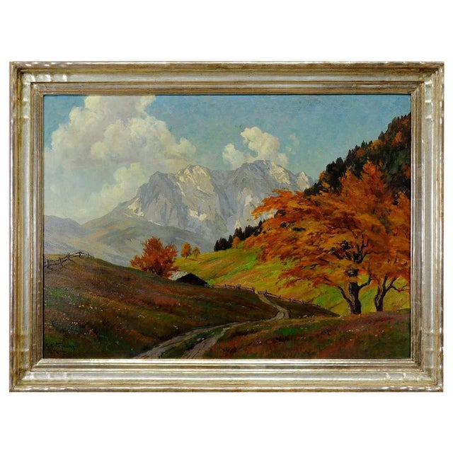 1930s Erwin Kettemann, Landscape in the Tyrolean Alps, 1930s, Oil on Canvas For Sale - Image 5 of 5