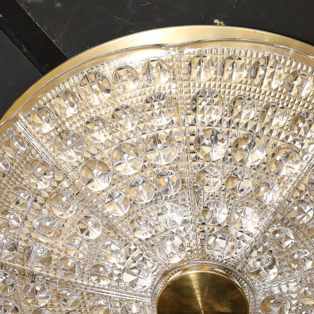Metal Mid-Century Modernist Flush Mount Chandelier by Carl Fagerlund for Orrefors For Sale - Image 7 of 16