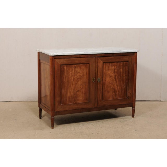 Brown French Mahogany Marble Top Cabinet, C. 1820 For Sale - Image 8 of 11