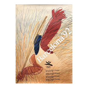 1992 Barcelona Olympic Poster, Javelin - Enric Huguet