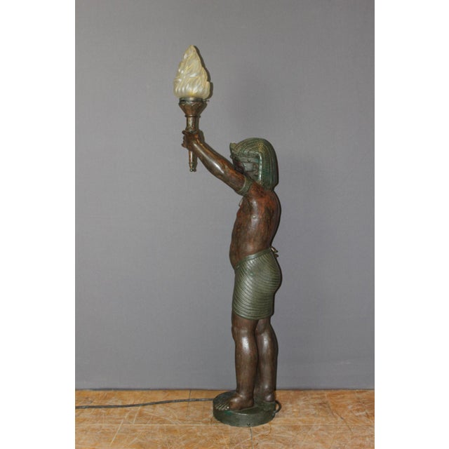 Egyptian Style Nubian Torch Holder in Cast Iron, 19th Century For Sale - Image 15 of 16