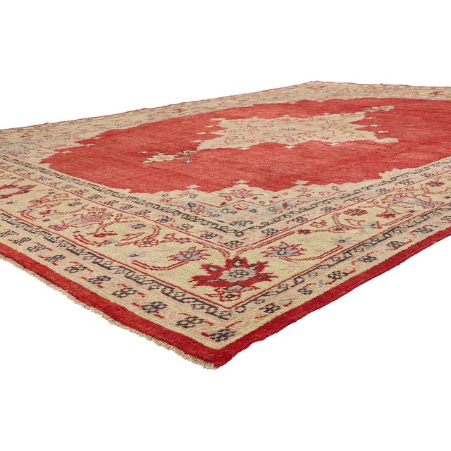 79684 Antique Turkish Oushak Rug, 09'08 x 12'08. The Anatolian Heirloom: An Antique Turkish Oushak Masterpiece of Quiet...