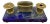 Antique French Lapis Lazuli and Gilt Bronze Inkwell For Sale