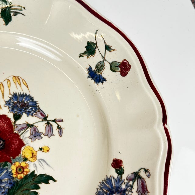 20th Century Agreste Dinner Plates from Sarreguemines, 1970s, Set of 6 For Sale - Image 12 of 13