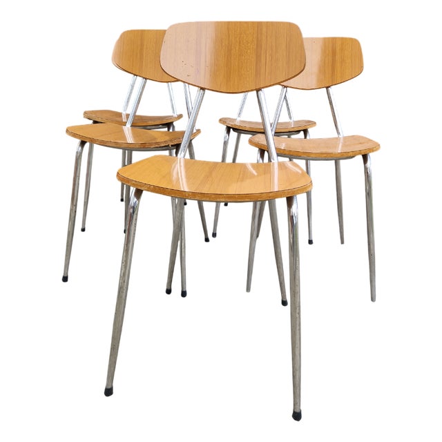 Vintage Formica Chairs, 1970, Set of 5 For Sale