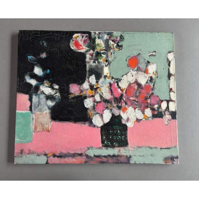 Modern Gérard Diaz, Still Life, 1960s, Oil on Canvas For Sale - Image 3 of 11