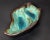 Haeger Pottery Ceramic Decorative Bowl Brown and Turquoise Vide Poche Blue Mineral 1960 For Sale - Image 4 of 13
