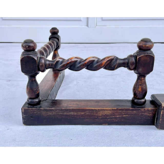 Here is a beautifully hand-crafted piece from the 1800's that features turned wood details and an adjustable size. That's...
