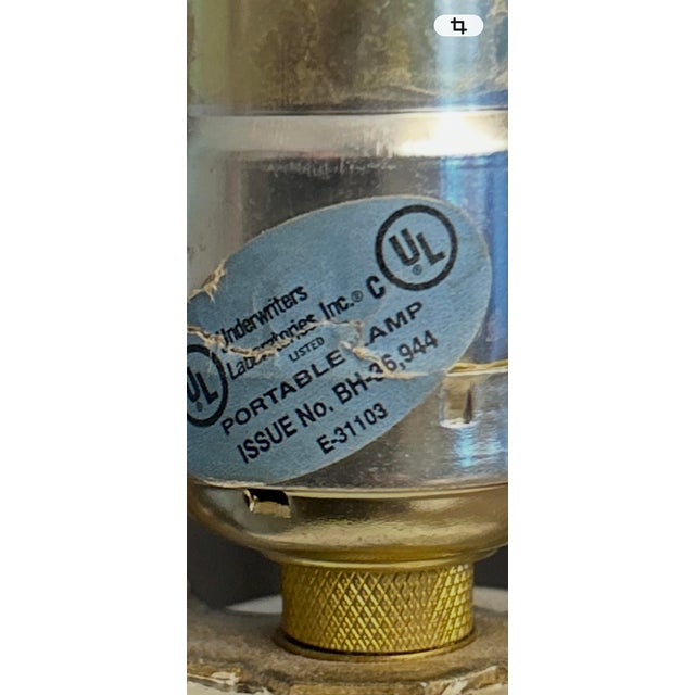 Authentic Tall “Pieri Tullio” 1995 Branded Pieri Creations “Draped Sack” Collectable Design Table Lamps- Pristine Pair With Original Shades For Sale - Image 10 of 11