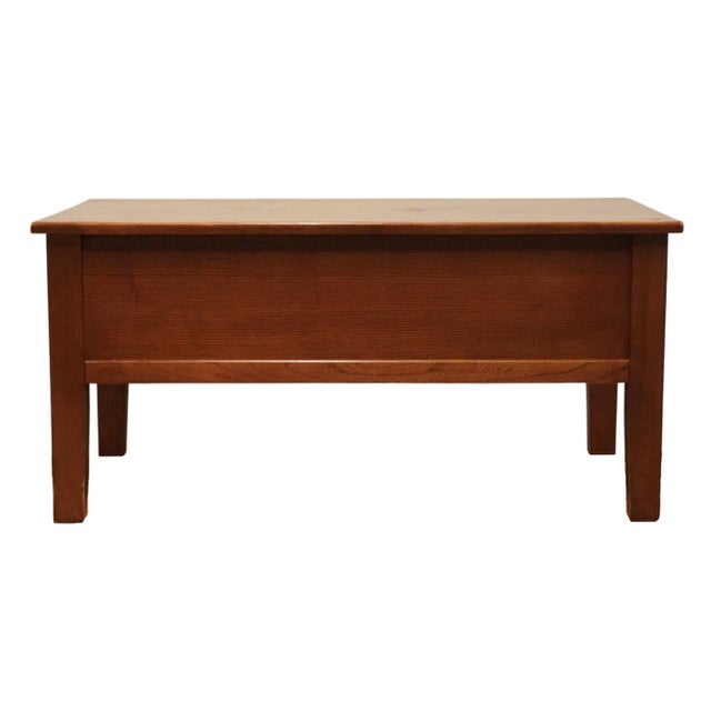 Peters Revington Solid Oak Contemporary Mission Style 40" Accent Coffee Table For Sale - Image 9 of 11