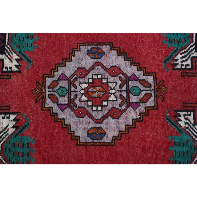 Textile 1960s Turkish Vintage Handmade Rug For Sale - Image 7 of 13