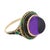 1910s Art Nouveau 7.25 Carat Amethyst 14k Yellow Gold Enamel Cocktail Ring, Size 6.75 For Sale - Image 4 of 6
