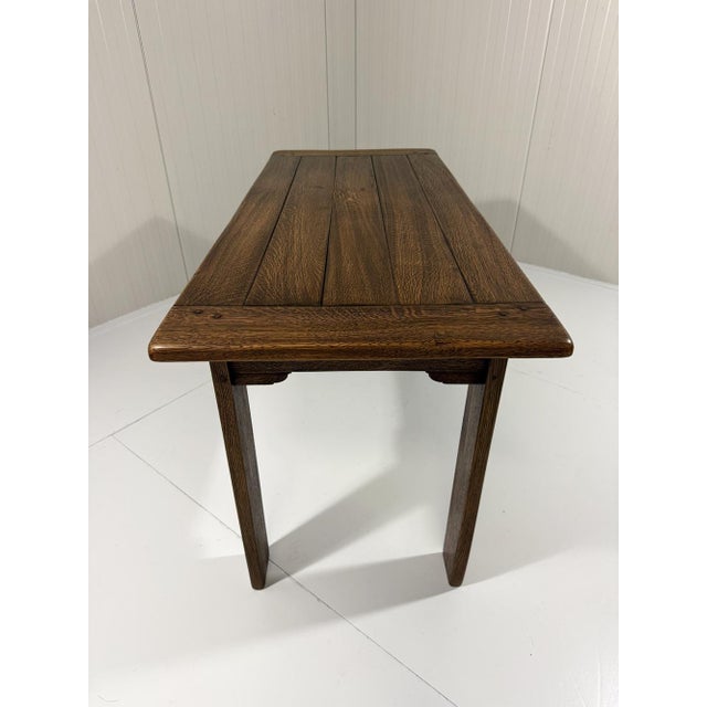 Wood Rustic Oak Console Table, 1960s For Sale - Image 7 of 18