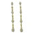 Mid 20th Century Fancy Yellow Pear Shape & White Round Diamond Dangle Earrings in 14k 2 Tone Gold - 2 Pieces For Sale