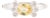14k Gold Natural Oval Yellow Sapphire Diamond Floral Motif Cluster Ring Size 8 For Sale