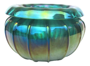Vintage Mid 1990s' Archimede Seguso Signed Iridescence Bowl