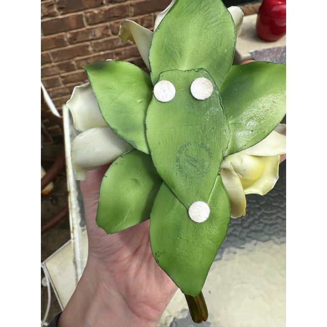 Ceramic 1970s Petite Italian Ceramic Flower For Sale - Image 7 of 8