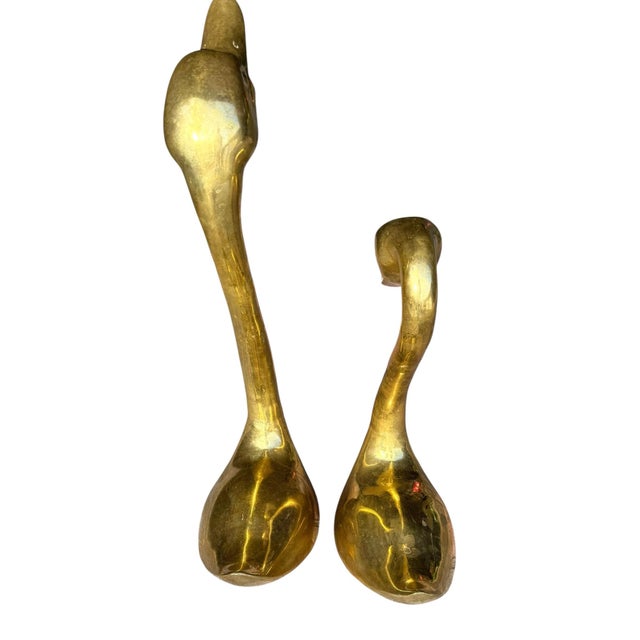 Mid 20th Century Magnificant, Mid-Century, Brass Swans For Sale - Image 5 of 7