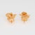 Contemporary Caresse D’Orchidees Par Cartier Earrings Diamond Studs Estate 18k Yellow Gold- Set of 2 For Sale - Image 3 of 3