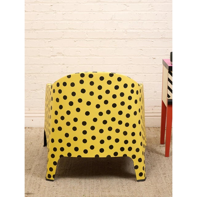 Mid 20th Century Yellow Black Dot Chair For Sale - Image 12 of 12