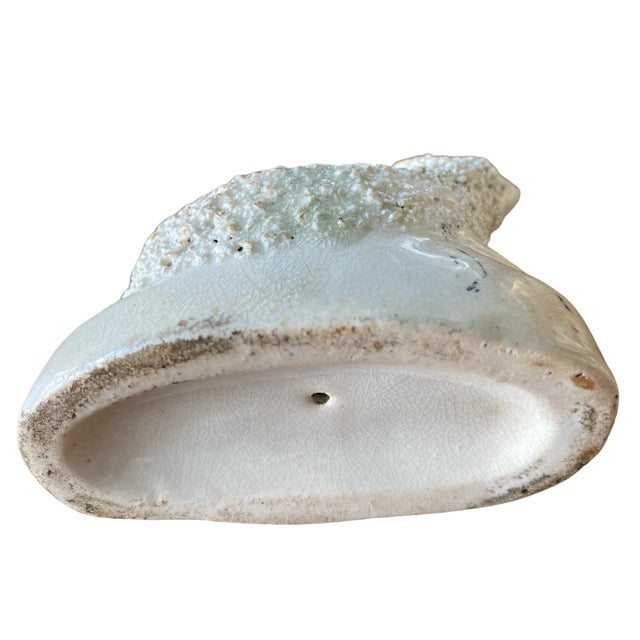 Antique 19th Century Staffordshire Resting White Lamb With Porcelain Confetti Fur For Sale In Jacksonville, FL - Image 6 of 8