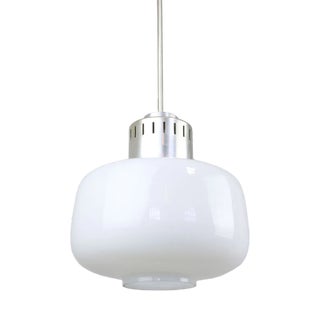 Mid-Century Opaline Pendant Lamp For Sale