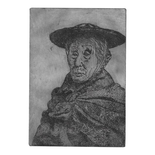 1970s Portrait of a Lady by Carlos Antonio Llerena For Sale