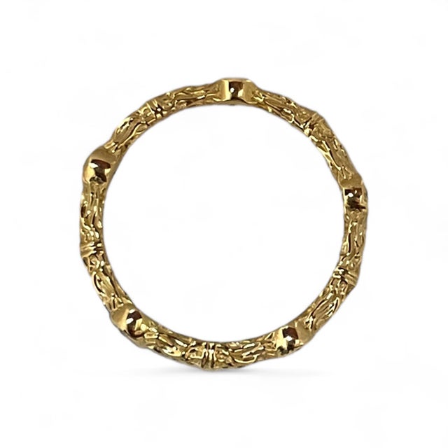 Nature-Inspired 14k Gold Diamond Ring Adorned With 0.15 TCW Natural Diamonds, Size 6.5 For Sale - Image 4 of 6