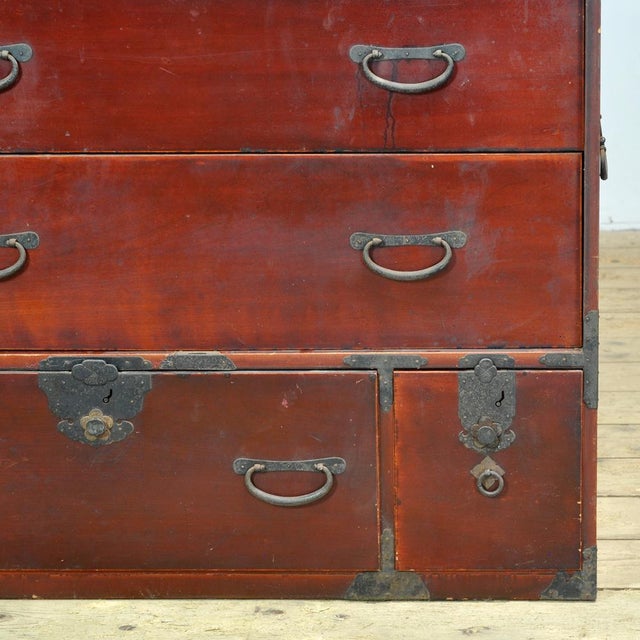 Japanese Tansu Chest of Drawers, 1870s For Sale - Image 12 of 15