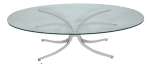 Mid-Century Modern Italian Metal and Glass Spider Coffee Table, 1970s