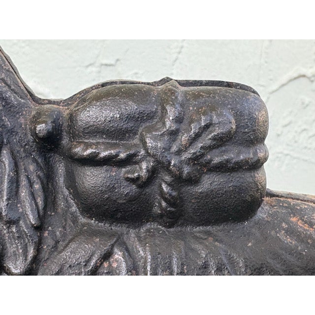 Black Antique Cast Iron Dog Still Coin Bank With Saddle Bags, Two-Piece Construction For Sale - Image 8 of 8
