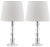 Transparent 16 Inch H Tiered Crystal Orb Table Lamp in Clear - a Pair For Sale - Image 8 of 8