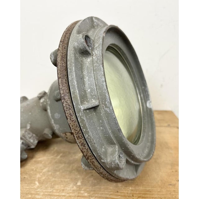 Industrial Grey Cast Aluminium Pendant Light, 1960s For Sale - Image 16 of 18