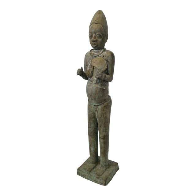 Antique Bronze Nupe Idah Sculpture For Sale