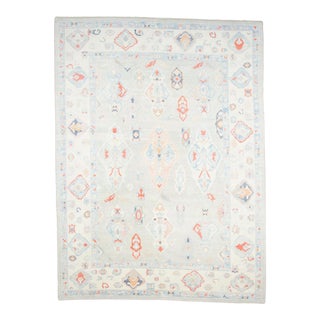 Classic Turkish Oushak Area Rug For Sale